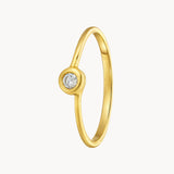 Solitaire Chaton Ring with 0.10 Carat Diamond Jodene