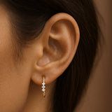 Hoop Earrings with Cubic Zirconia Kinge