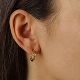 HOOP EARRINGS WITH ZIRCONIA LEIRE