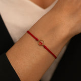 MACRAME HEART BRACELET WITH MARLIS ENAMEL