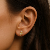 LEAF EARRINGS WITH ZIRCONIA NEVENKA