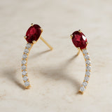 PENDIENTES RUBI Y DIAMANTES VITTORIA