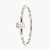 ANILLO SOLITARIO CON DIAMANTE TALLA RADIANT 0.15 QUILATES