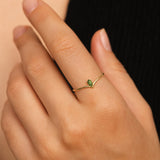 RING WITH PAULE EMERALD