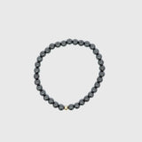 Pulsera elastica con bolas hematites Rachel