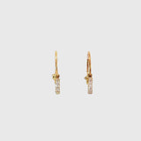 Aros Oro 18 kt carril circonitas Analia