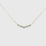 Collar Oro 18 kilates topacios azules circonitas Korina 1