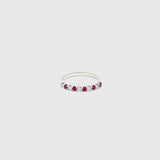 Anillo Oro blanco 18 kilates rubies y diamantes Kristel