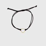 Pulsera Oro 18 kilates con macrame corazon Raisa