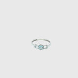 RING WITH BLUE TOPAZES AGATHE