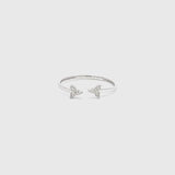 Anillo abierto Oro blanco 18 kilates con diamantes Iris