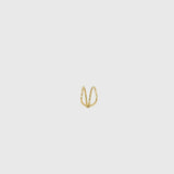 Earcuff Oro 18 kilates con doble hilo curvo Amelie