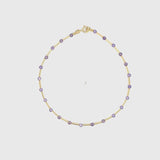 Pulsera Oro 18 kilates con circonitas moradas Alba