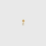Piercing ceja Oro 18 kilates circonita en garras Xia