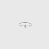 Anillo solitario Oro blanco 18kt diamantes Doriane