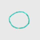 Pulsera elastica bolas howlita azul Rachel