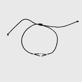 Pulsera Oro 18kt macrame corazon y bolas Barbara