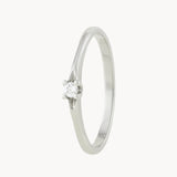 Solitaire ring four prongs with diamond 0.080 carats Shadya