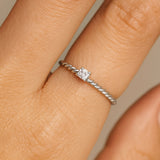 Solitaire ring with 0.070 carat diamond Tayla