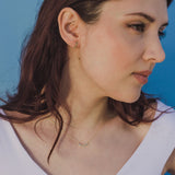 Collar Oro 18kt topacio azul diamantes