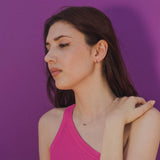 Pendientes Oro 18kt amatista y diamantes