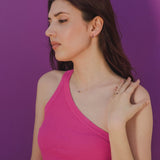 Pendientes Oro 18kt amatista y diamantes coleccion gama