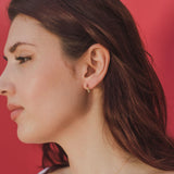 PENDIENTES ORO 18 KILATEDOBLES TOPACIO ROSA AMATISTA DIAMANTES COLECCION GAMA 1