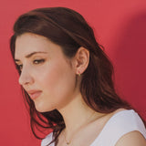 PENDIENTES ORO 18 KILATEDOBLES TOPACIO ROSA AMATISTA DIAMANTES COLECCION GAMA 3