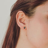 Pendientes Oro 18kt con topacio London Blue y diamantes