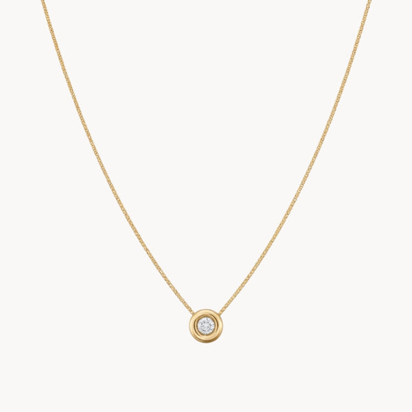 COLGANTE DIAMANTE CHATON 0.050 QUILATES PUNTO DE LUZ