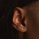 BRINCOS COM DIAMANTE CHATON 0,03 QUILATES ASYA