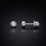 BRINCOS COM DIAMANTE CHATON 0,03 QUILATES ASYA