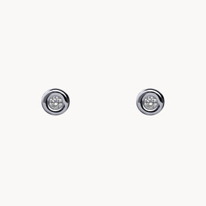 PENDIENTES CON DIAMANTE CHATON 0.03 QUILATES ASYA