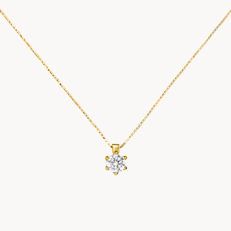 COLGANTE CON DIAMANTE SEIS GARRAS 0.08 QUILATES ERIN