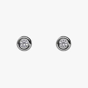 PENDIENTES CON DIAMANTE CHATON 0.11 QUILATES ASYA