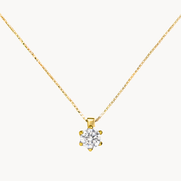 COLGANTE DIAMANTE SEIS GARRAS 0.16 QUILATES ERIN