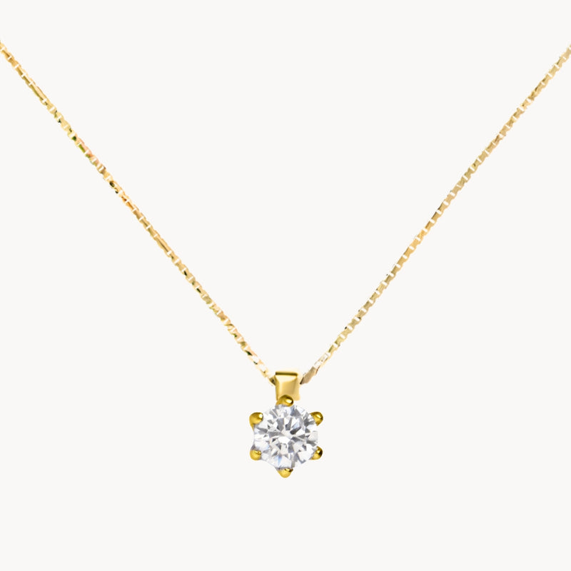 COLGANTE DIAMANTE SEIS GARRAS 0.16 QUILATES ERIN