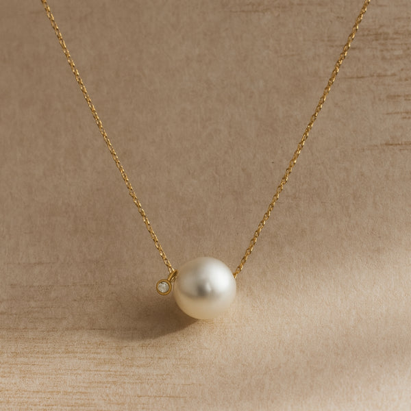 COLLAR PERLA Y DIAMANTE NIKORA