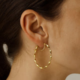 PENDIENTES AROS EFECTO RETORCIDO 46MM