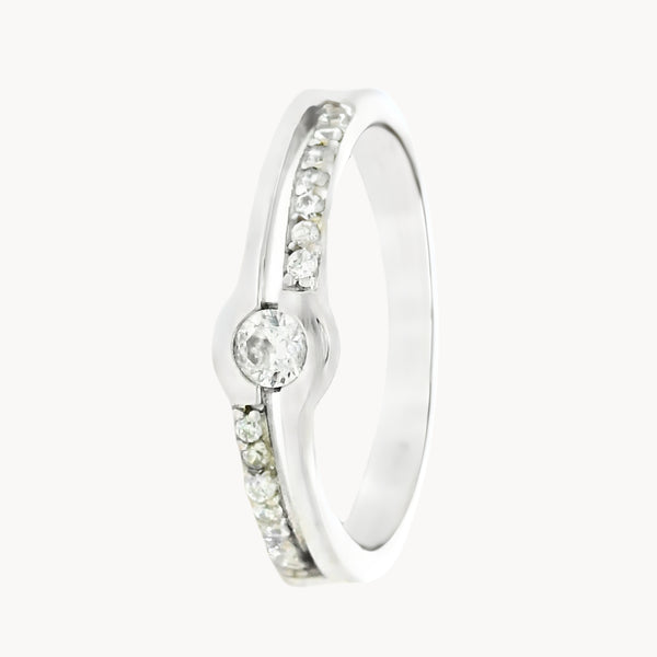 ANILLO DOBLE CON CIRCONITAS SILVA