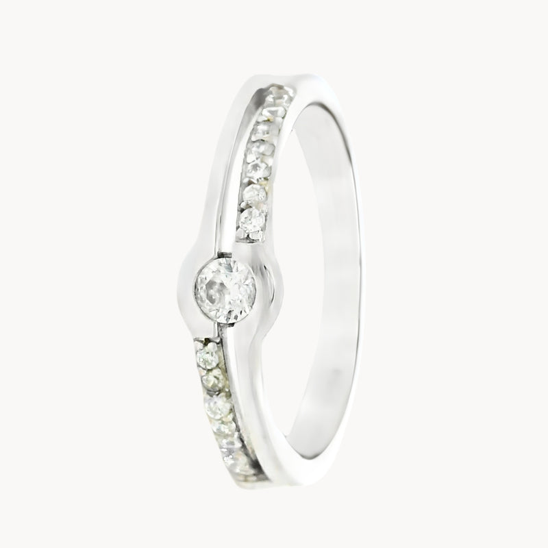 ANILLO DOBLE CON CIRCONITAS SILVA