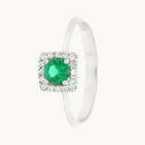 ANILLO CIRCONITA VERDE Y BLANCAS JARKA