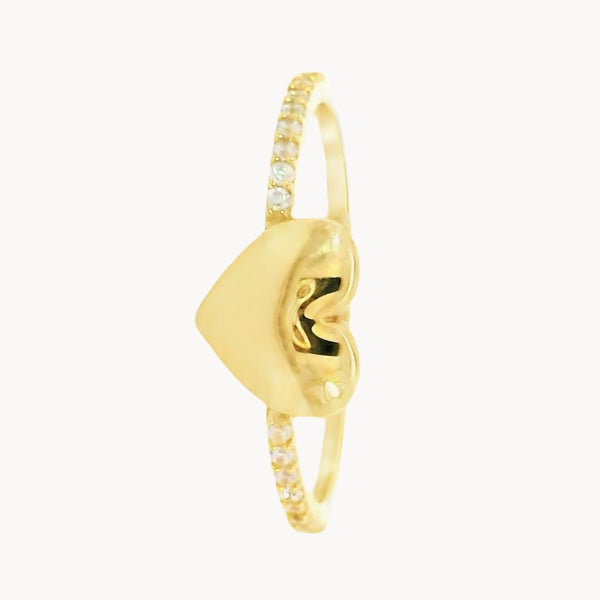 ANILLO CON CIRCONITAS FORMA CORAZON MAAIKE