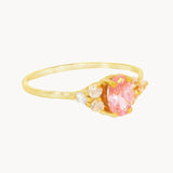 ANILLO CUARZO ROSA Y CIRCONITAS YAEN