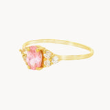 ANILLO CUARZO ROSA Y CIRCONITAS YAEN