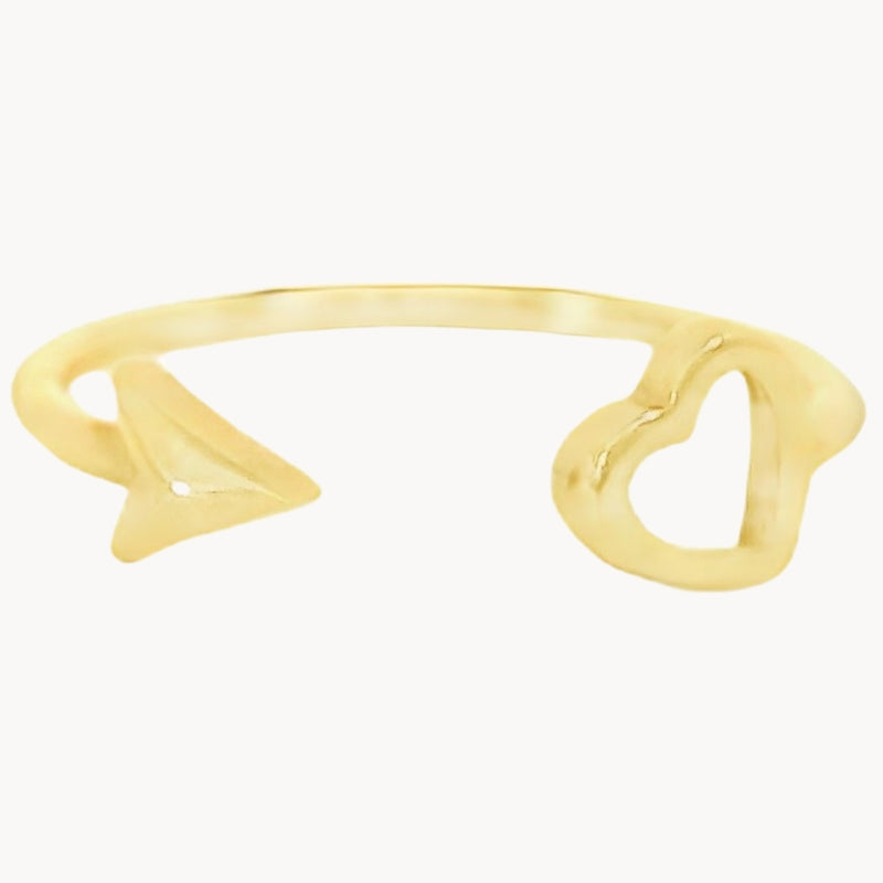 ANILLO ABIERTO CORAZON Y FLECHA LIVIA