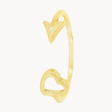 ANILLO ABIERTO CORAZON Y FLECHA LIVIA