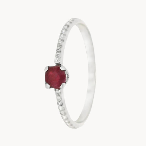 ANILLO RUBI CON CIRCONITAS GLORIANA