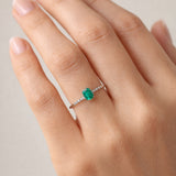 ANELLO SMERALDO E ZIRCONI ANNETTE