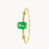 ANNETTE EMERALD AND CZ RING
